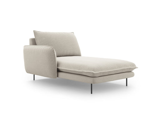 Cosmopolitan Design linker meridiaan Vienna structurele stof, lichtbeige - 170x110x95cm