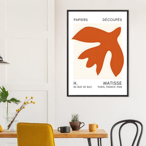 Artfulprints Poster Matisse – Floating forms orange   - A4 21x29.7 cm - Oranje