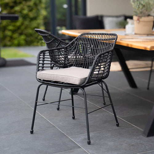 HOME DELUXE tuinstoel incl. zitkussen TARA - 63 x 60 x 82 cm weerbestendig