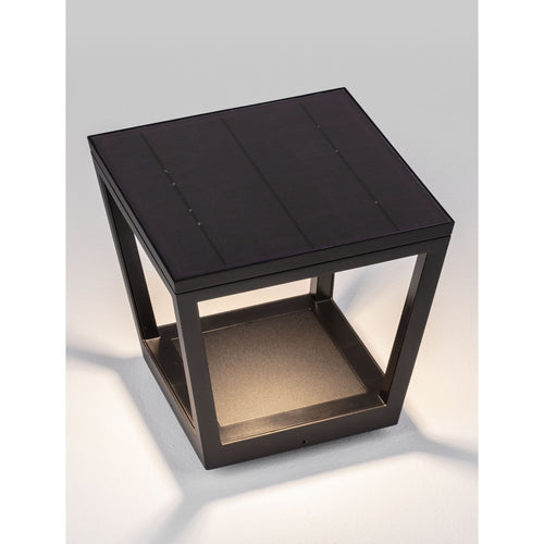 Nova Luce CUPPA Buitenlamp op voetstuk, donker antraciet LED 2W 5V DC 186lm IP54 3000K met zonne-energie en PIR-sensor