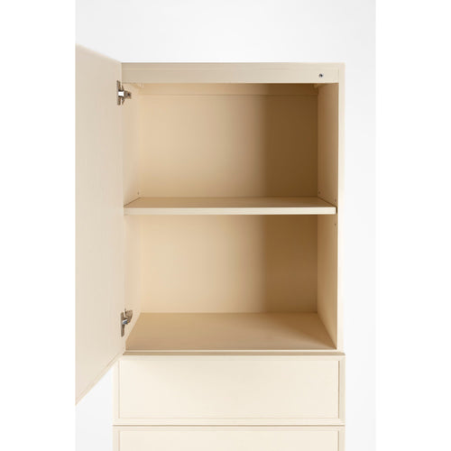 Zuiver June Opbergkast/ Kledingkast 1 Deur + 3 Lades Hout Beige - vtwonen shop