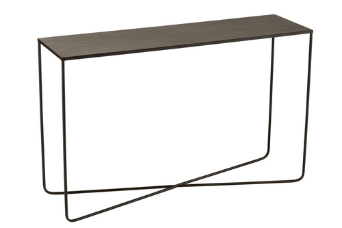 J-Line console Rechthoek Kruis Frame - metaal - zwart