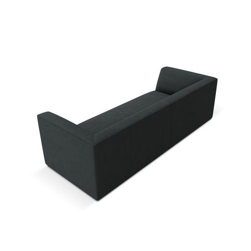 Cosmopolitan Design - Bank Siena 3-zits, ribfluwelen zwart - 92x232x69cm