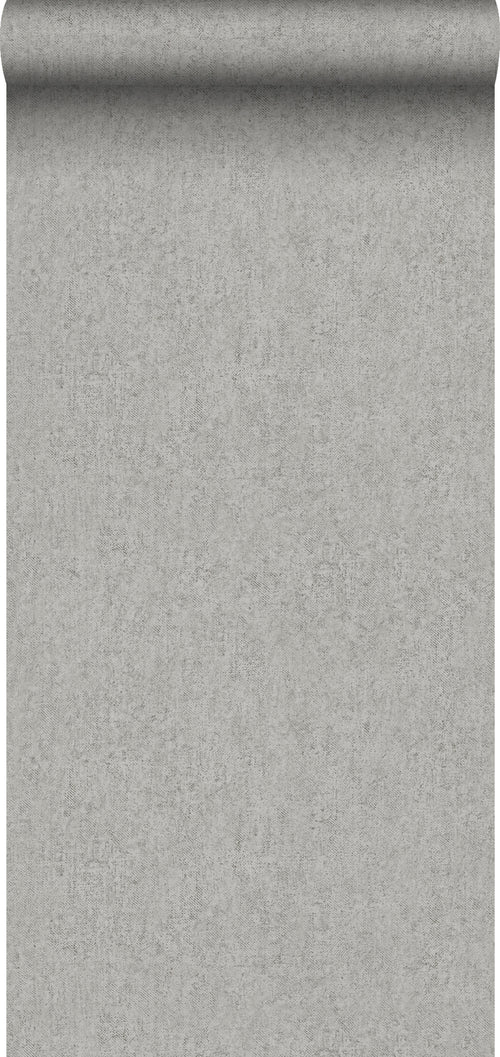 Sanders & Sanders behang linnenstructuur grijs - 53 cm x 10 m - 640534 - vtwonen shop