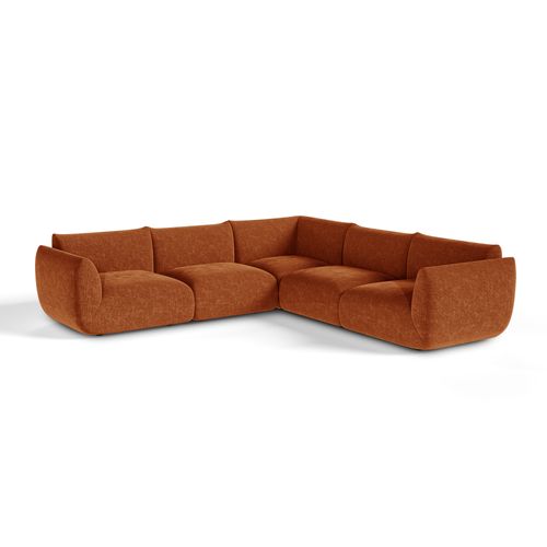 Sia Home - Modulaire hoekbank met panoramisch uitzicht NOOMA - chenillefluweel  302cm