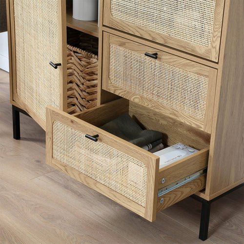 Calicosy - JAYA Hoog dressoir - Licht hout - 40x100x120 cm
