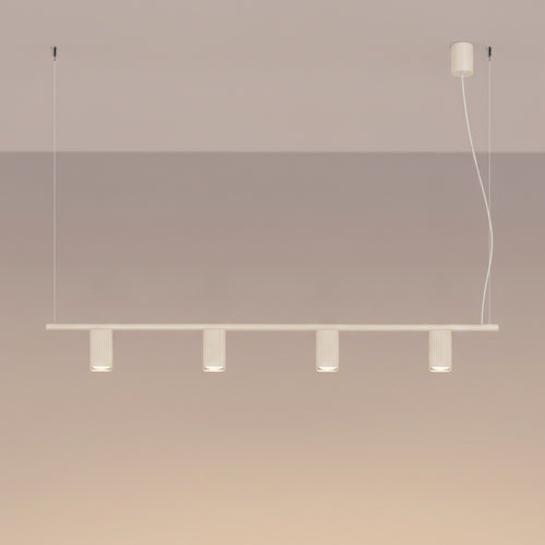 Sollux Lighting Kroonluchter RAYO 4 beige - 122x6x208cm