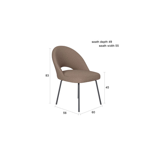 Housecraft Living Mick Eetkamerstoel Metaal Grijs
