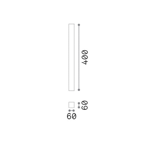 Ideal Lux LOOK 75 cm vierkante opbouwdownlight van messing met 1x GU10 fitting