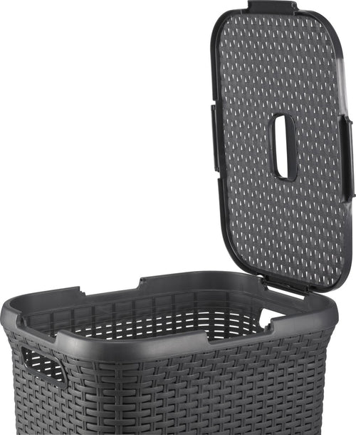 Curver Style Wasmand met Deksel - 60L - Antraciet - vtwonen shop