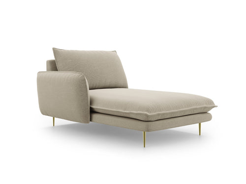 Cosmopolitan Design linker meridiaan Vienna structurele stof, beige - 170x110x95cm
