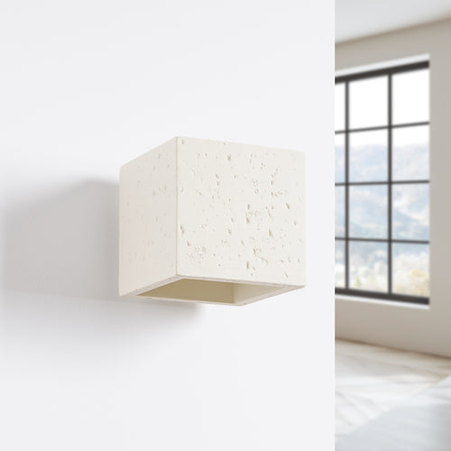 Sollux Lighting Wandlamp QUAD beton beige - 10x12x10cm