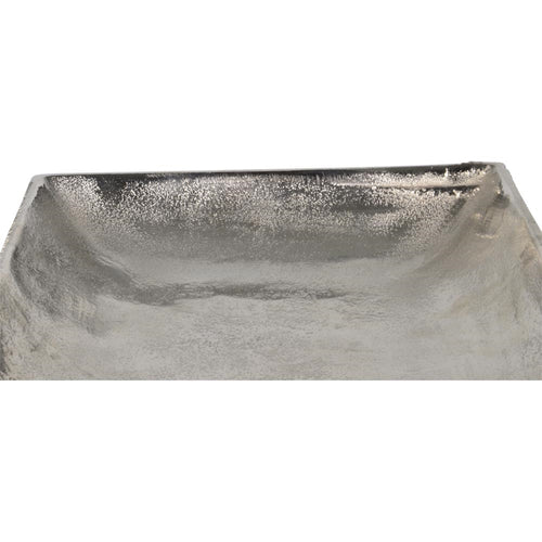 Lesli Living schaal Brush - zilver - 24x24x13cm