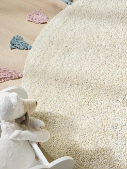 benuta wasbaar kindervloerkleed Malu - crème - ø 100 cm