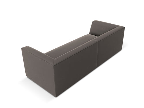 Micadoni Bank Ruby 3-zits, flueel, donkergrijs - 93x232x69cm