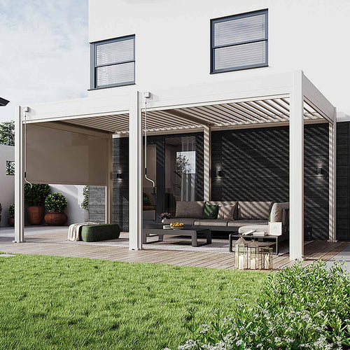 Garden Impressions windscherm rolgordijn Pergola 379x236 cm - zand