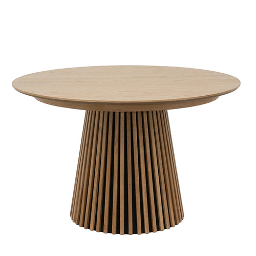 Furnhouse uitschuifbare eettafel Svendborg - Natuurlijk eikenhout - Ø 120/220x120 cm