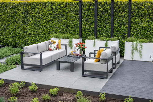 Garden Impressions loungeset Malakka valley sand 4-delig
