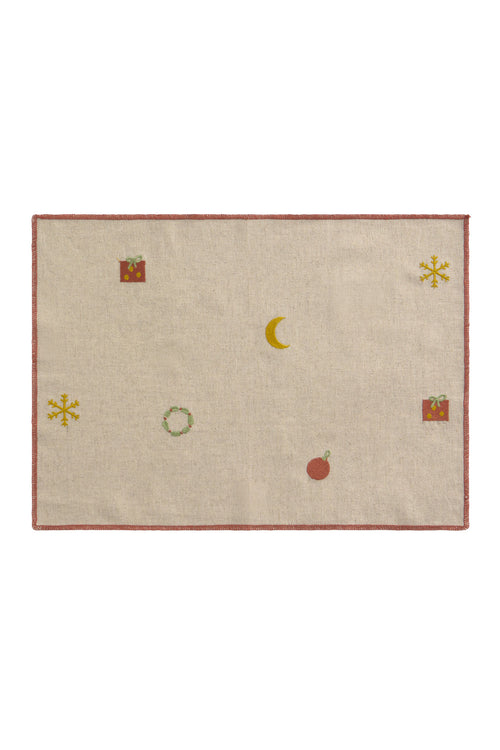 Calma House placemat Joy - Meerkleurig - 35x50