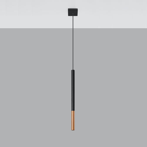 Sollux Lighting Hanglamp MOZAICA 1 zwart/koper - 8x8x100cm