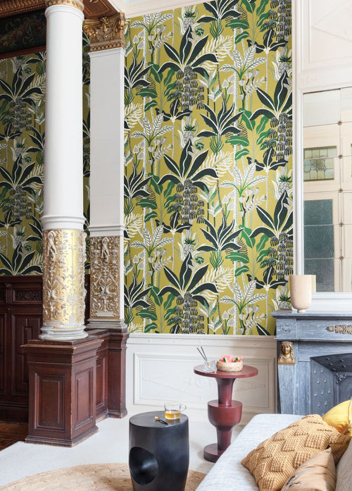 Masureel behang bloemen geel - 53 cm x 10.05 m - 630566 - vtwonen shop