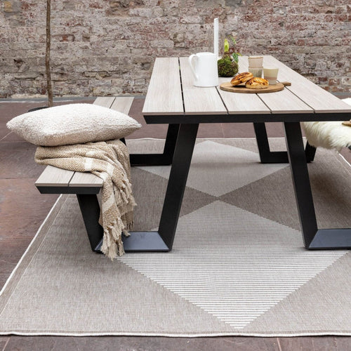 Buitenkleed Kite - Naturel/Wit - dubbelzijdig - EVA Interior - 200 x 290 cm - vtwonen shop