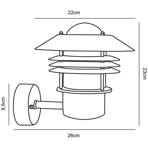 Nordlux Vejers Wandlamp Buiten Up | E27 | IP54 | Verzinkt | Seaside - vtwonen shop