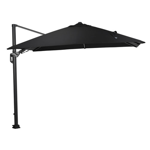 Hawaii Big Pole II parasol - 350x350 cm - carbon black - royal zwart