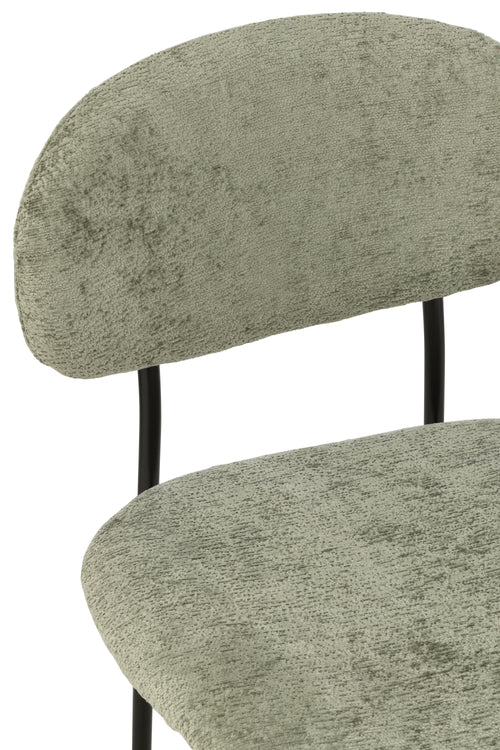 J-Line stoel - textiel/metaal - muntgroen
