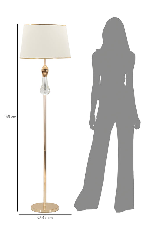 Mauro Ferretti vloerlamp - Ø 45x165 cm - goud