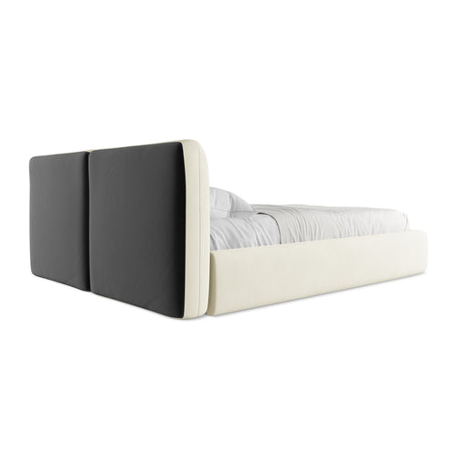 LaMiaSofa Bed met opbergruimte Milano - chenille stof - beige - 180x228x82