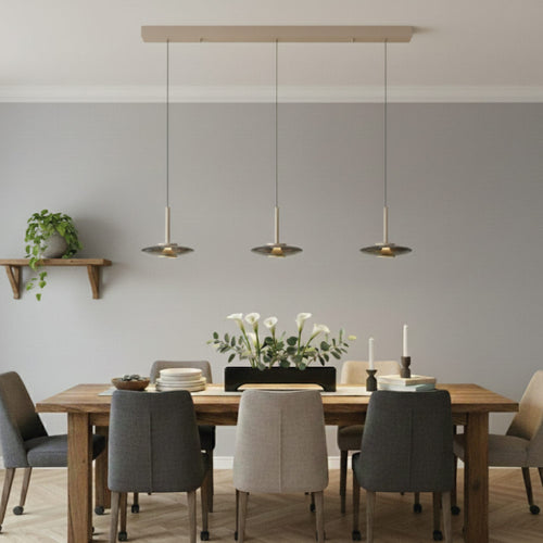 Artdelight Hanglamp Madison 3L - Champagne/Koffie