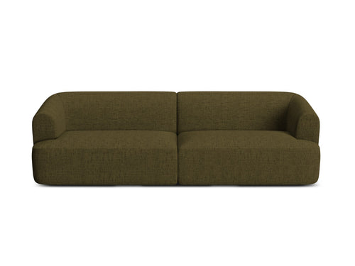 Cosmopolitan Design Modulaire bank Campi 4-zits, structurele stof groente - 90x255x70cm