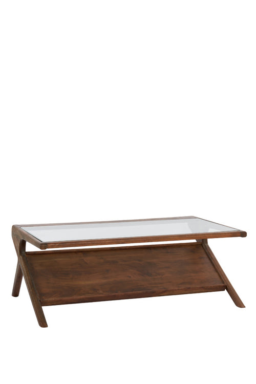Light & Living tafel Yuki - bruin - 112x70x41 cm