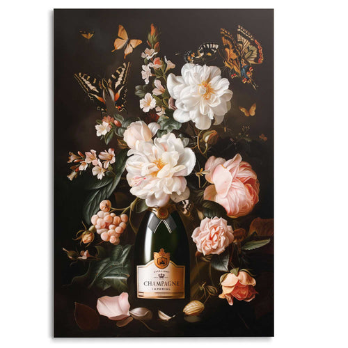 Reinders Champagne Blossom glasschilderij -  roze - woonkamer - 116x78cm