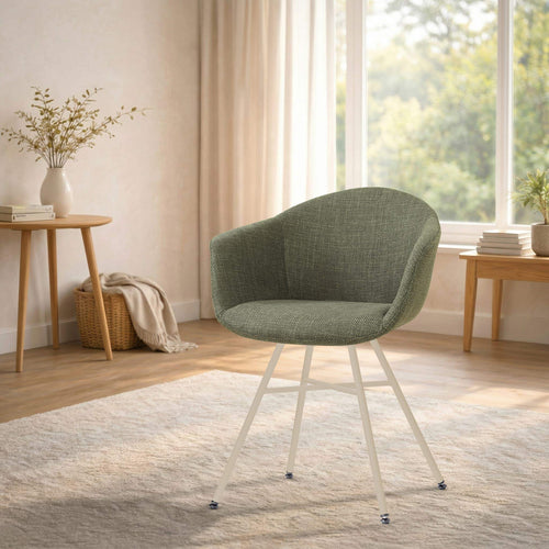 Nolon Noa-Otis eetkamerstoel forestgroen - beige onderstel