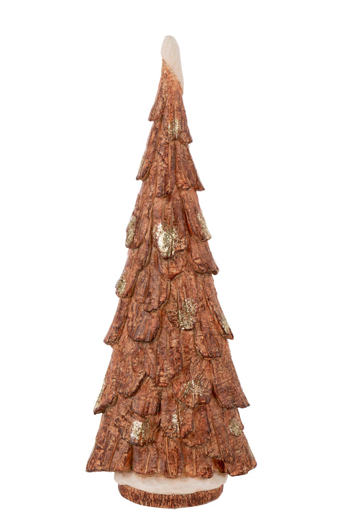 J-Line decoratie Boom Namaakhout - polyresin - camel - large