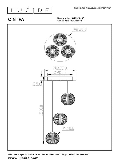 Lucide hanglamp CINTRA - Geïntegreerde LED - Transparant - vtwonen shop