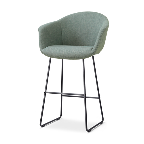 Nolon Nino-Otis Barkruk Saliegroen - Zwart Onderstel - 75 Cm