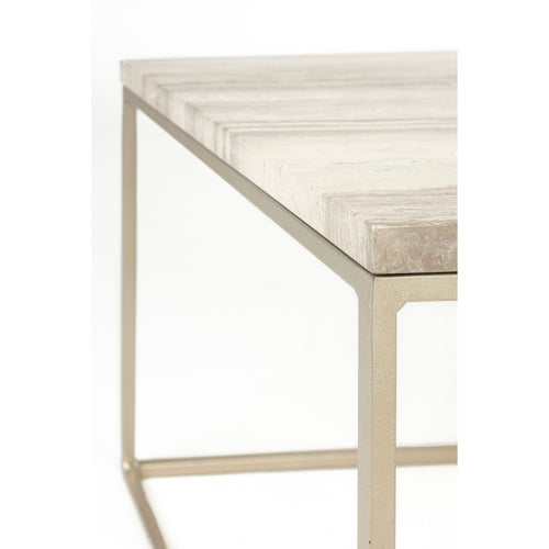 Zuiver Stray Salontafel 91 x 41 cm Marmer/ Metaal Grijs - vtwonen shop