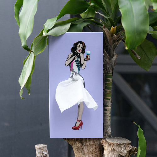 Spextrum Tissue Up Girl - tissuehouder - paars - vtwonen shop