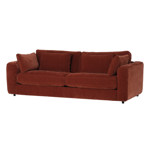 vtwonen 3-zits bank Chunky - Chenille - Bruin - 82x240x108