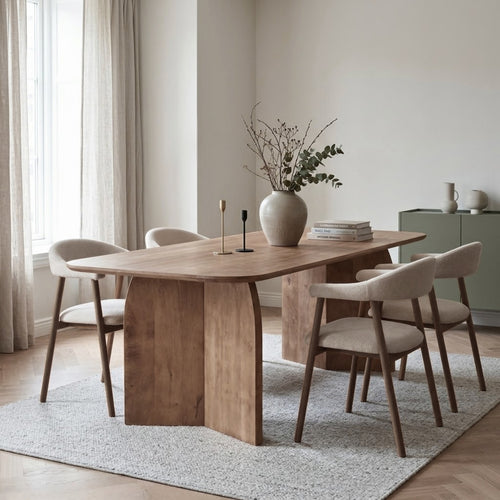 Giga Meubel Eettafel Dalarna - Deens Ovaal Donkerbruin Hout - 280x100x76cm