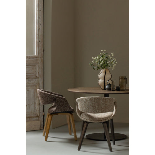 WOOOD eetkamerstoelen houten naturel poot Yossi - Bruin - Set van 2