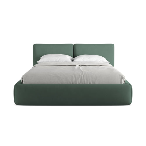 LaMiaSofa Bed met opbergruimte Milano - chenille stof - groente - 180x228x82