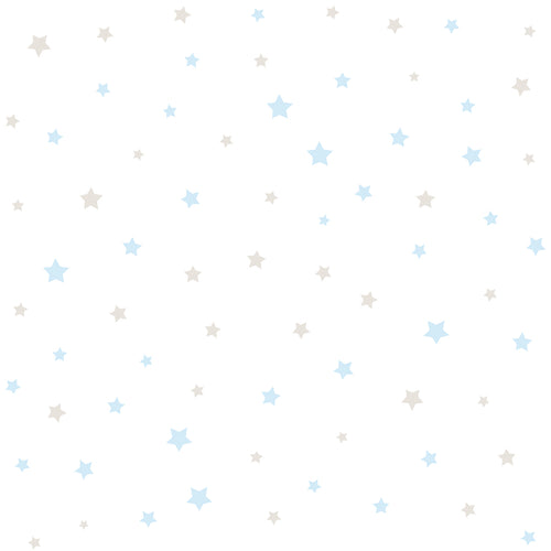 Sanders & Sanders behang sterretjes blauw, beige en wit - 53 cm x 10 m - 640455 - vtwonen shop