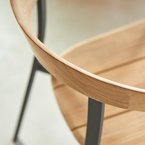 Tikamoon Arco - Stoel in massief teak en aluminium - Naturel - vtwonen shop