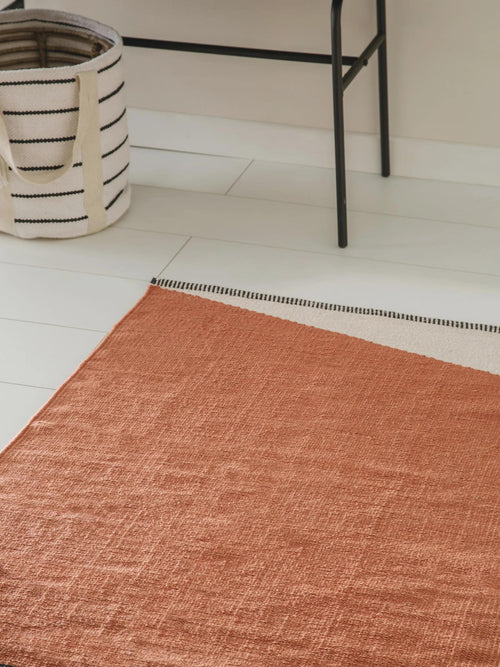 benuta katoenen loper Lenny - terracotta - 70x200 cm