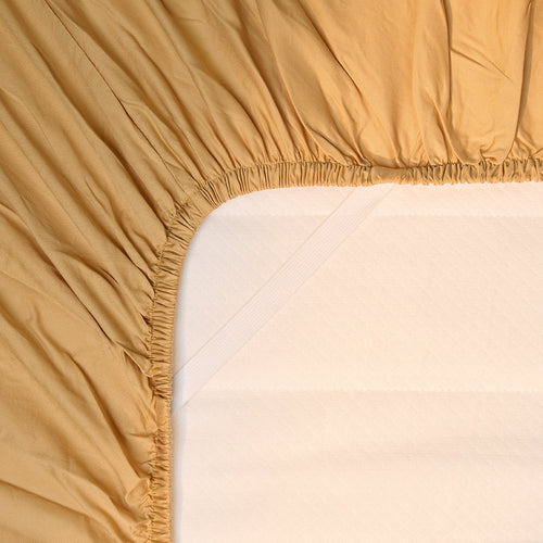 Coco & Cici - TENCEL Twill Hoeslaken Okergeel - 160x200x30