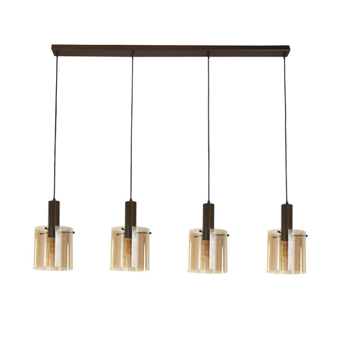 Searchlight hanglamp Sweden - 4 lichts - 142  x 150   cm - bruin